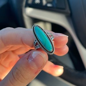 Antique genuine turquoise ring